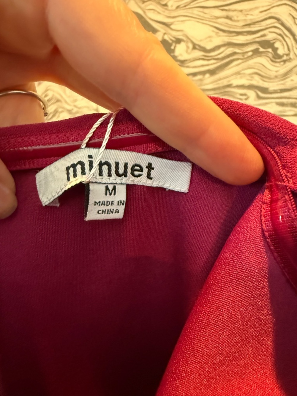 Minuet Petite Off-Shoulder Magenta Mermaid Maxi Dress - Picture 3 of 3